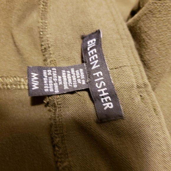 Eileen Fisher Slim Ankle Pants in Olive Green - Picture 5 of 5